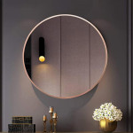 CasaGold Round Wall Steel Mirror