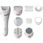 Philips Epilator Series 8000 5 in 1 Shaver, Trimmer, Pedicure and Body Exfoliator with 9 Accessories, BRE740/14