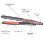 Charcoal Grey & Rust Orange Glam Shine Hair Straightener VHSH-24