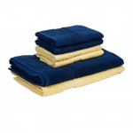 Set Of 6 Solid Pure Combed Cotton Super-Soft Terry Towel Set