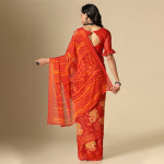 Floral Printed Brasso Saree