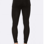 Men Black Solid Thermal Bottoms