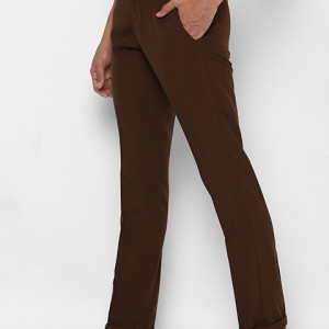 Men Brown Slim Fit Trousers