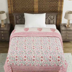 Unisex Pink Blankets Quilts and Dohars