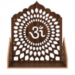 Brown Wood Om Wall Handing Mandir