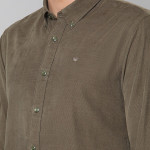 Men Olive Green Slim Fit Casual Shirt