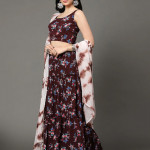 Floral Lehenga Choli Set with Dupatta